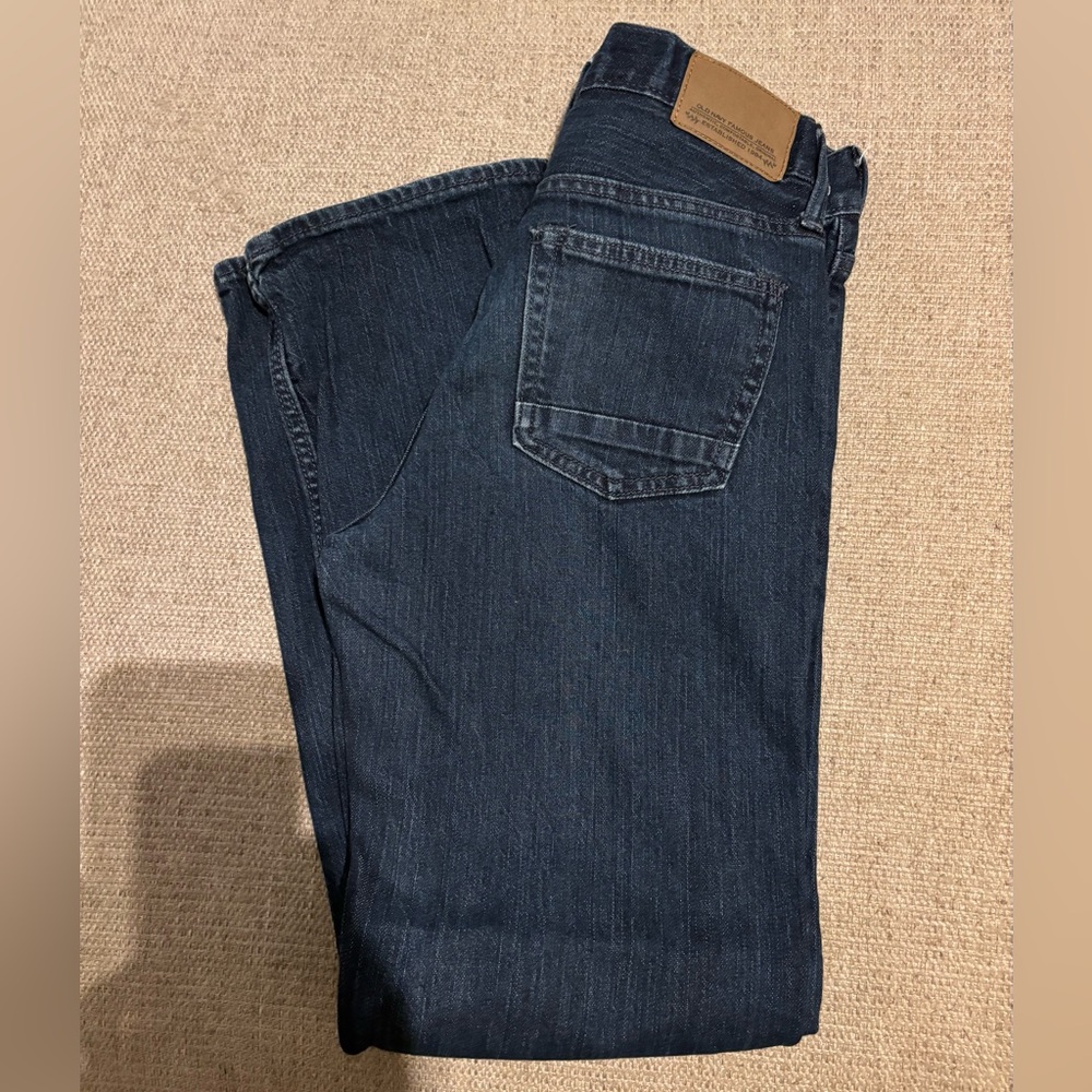 Old Navy Micro Blue Premium Straight Denim Jeans